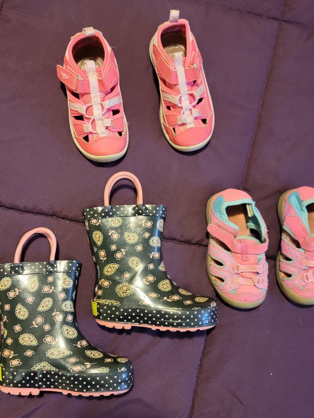 Toddler Girl Shoe Lot Size 5/6, 6 & 7 | OshKosh, Western Chief + Sandals